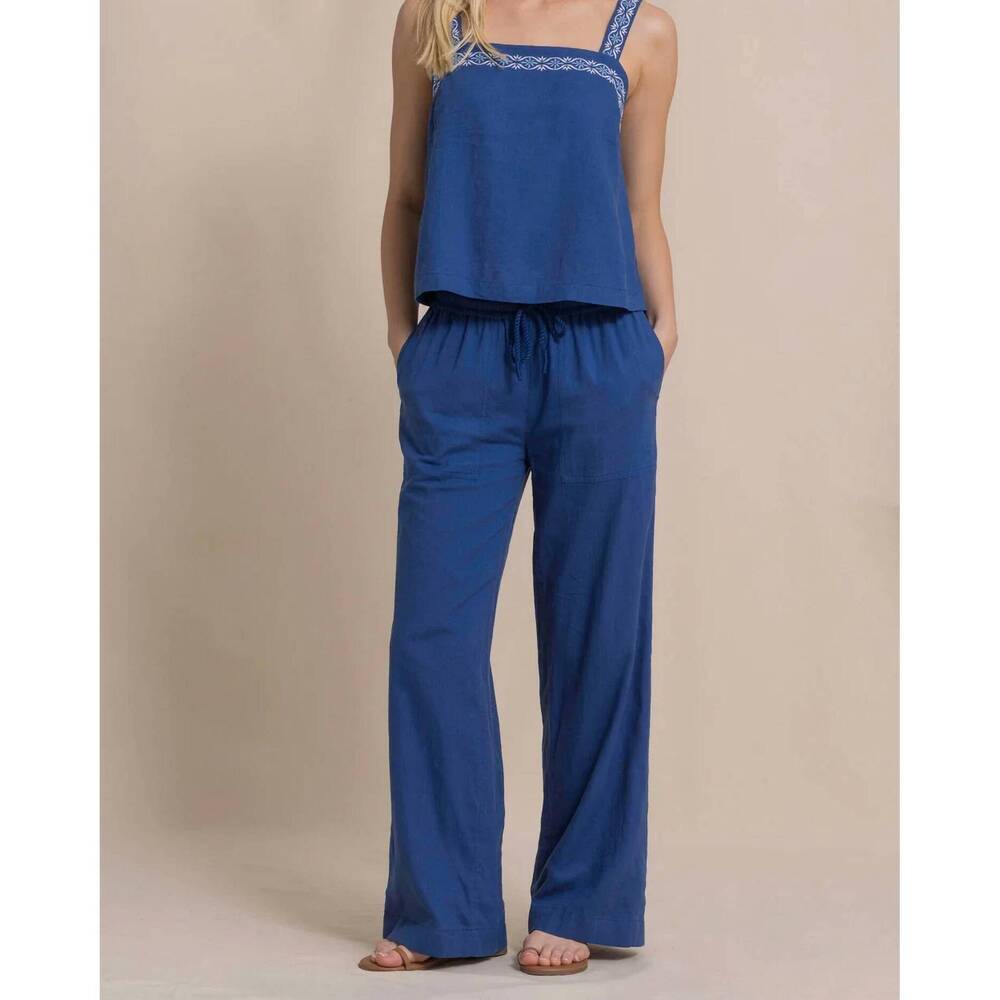 NEW SOUTHERN TIDE laken wide leg eliza pant in nautical blue